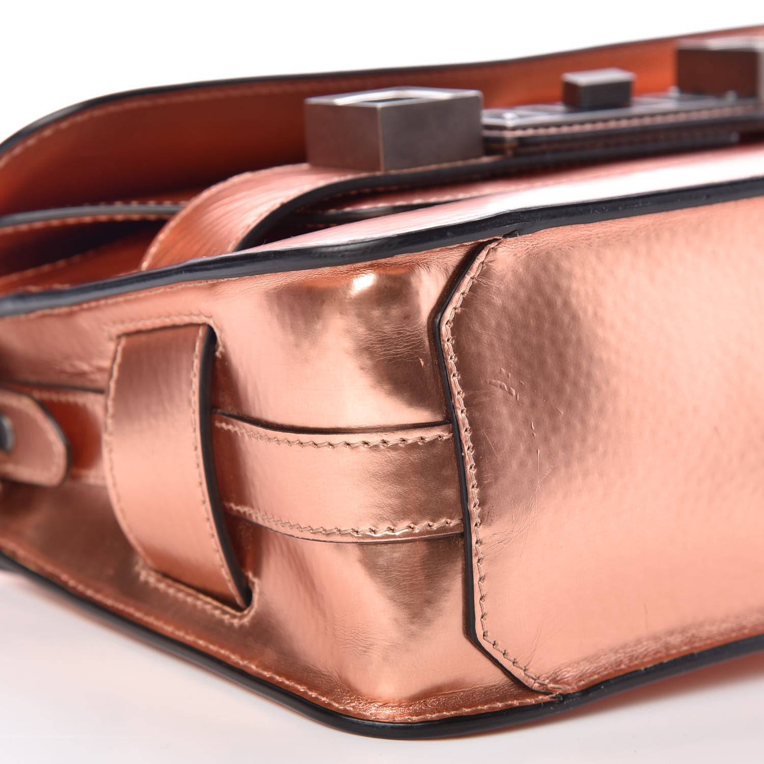 Proenza Schouler Mirrored Calfskin Mini PS11 Classic Shoulder Bag Copper 13 of 19
