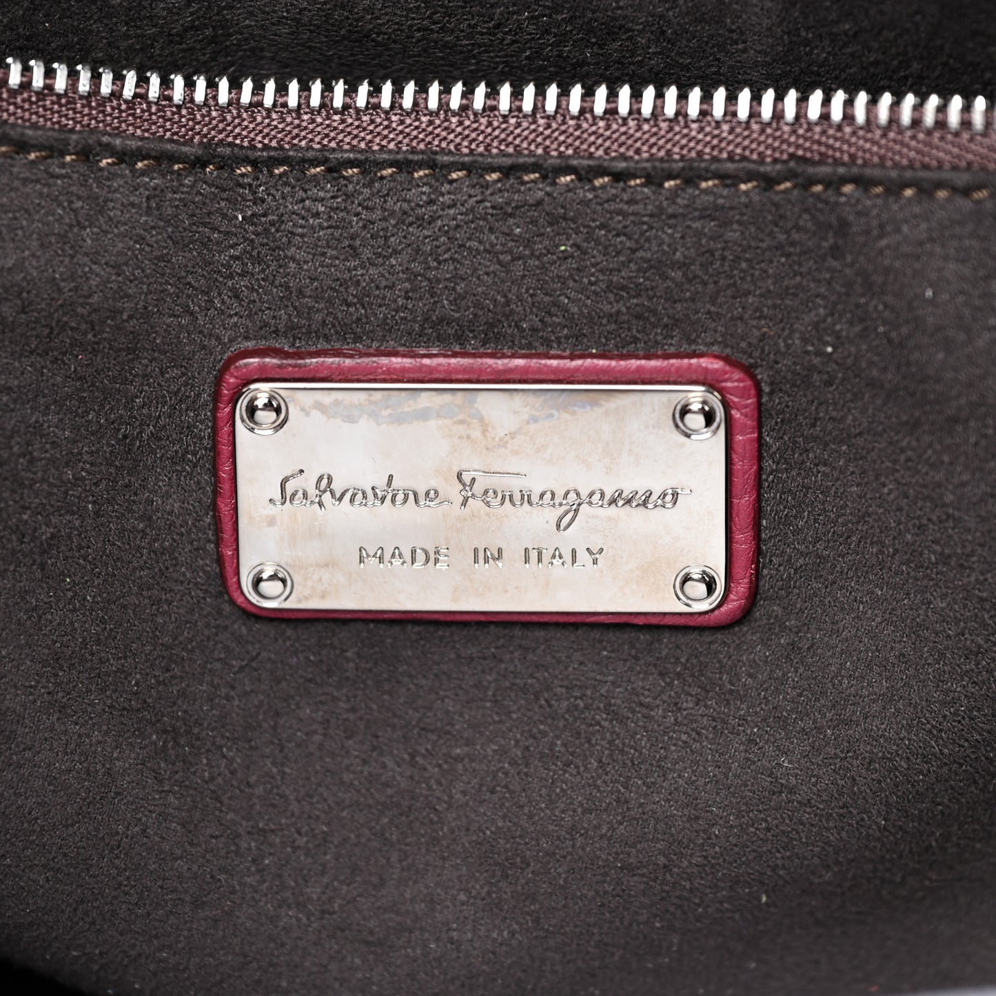 Calfskin Medium Verve Double Zip Tote Burgundy