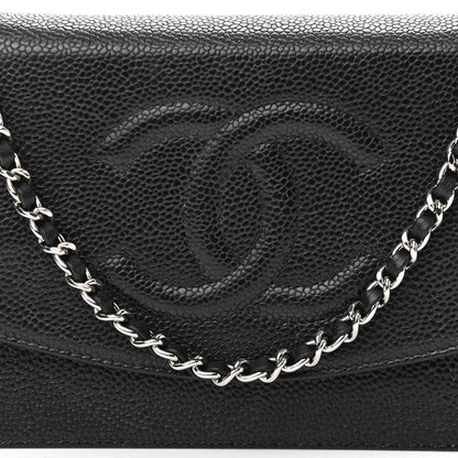 Chanel Caviar Timeless CC Wallet On Chain WOC Black 9 of 12