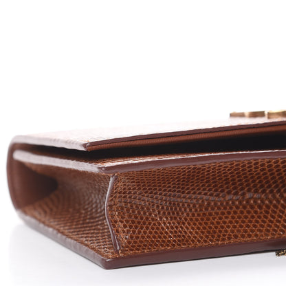 Saint Laurent Lizard Kate Monogram Tassel Chain Wallet Cognac 6 of 11