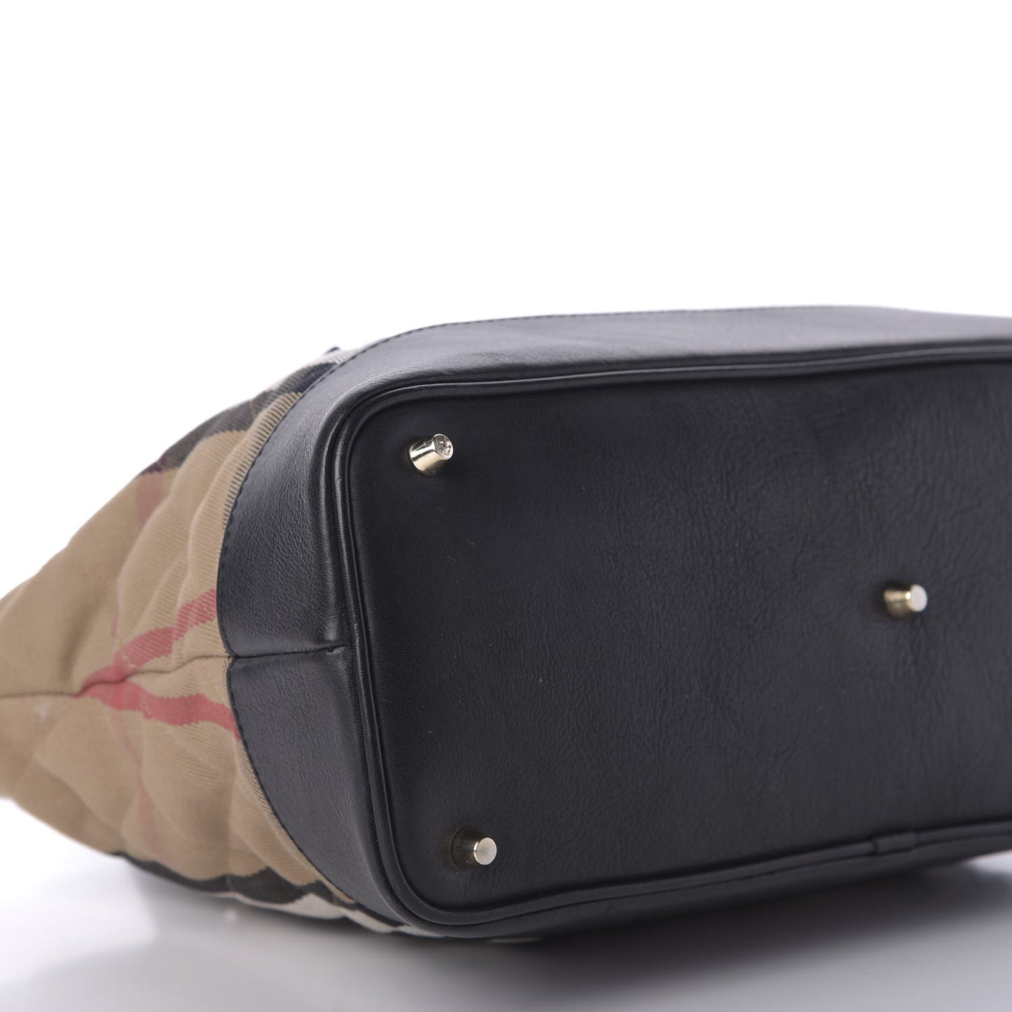 Canvas Quilted Nova Check Tote Black