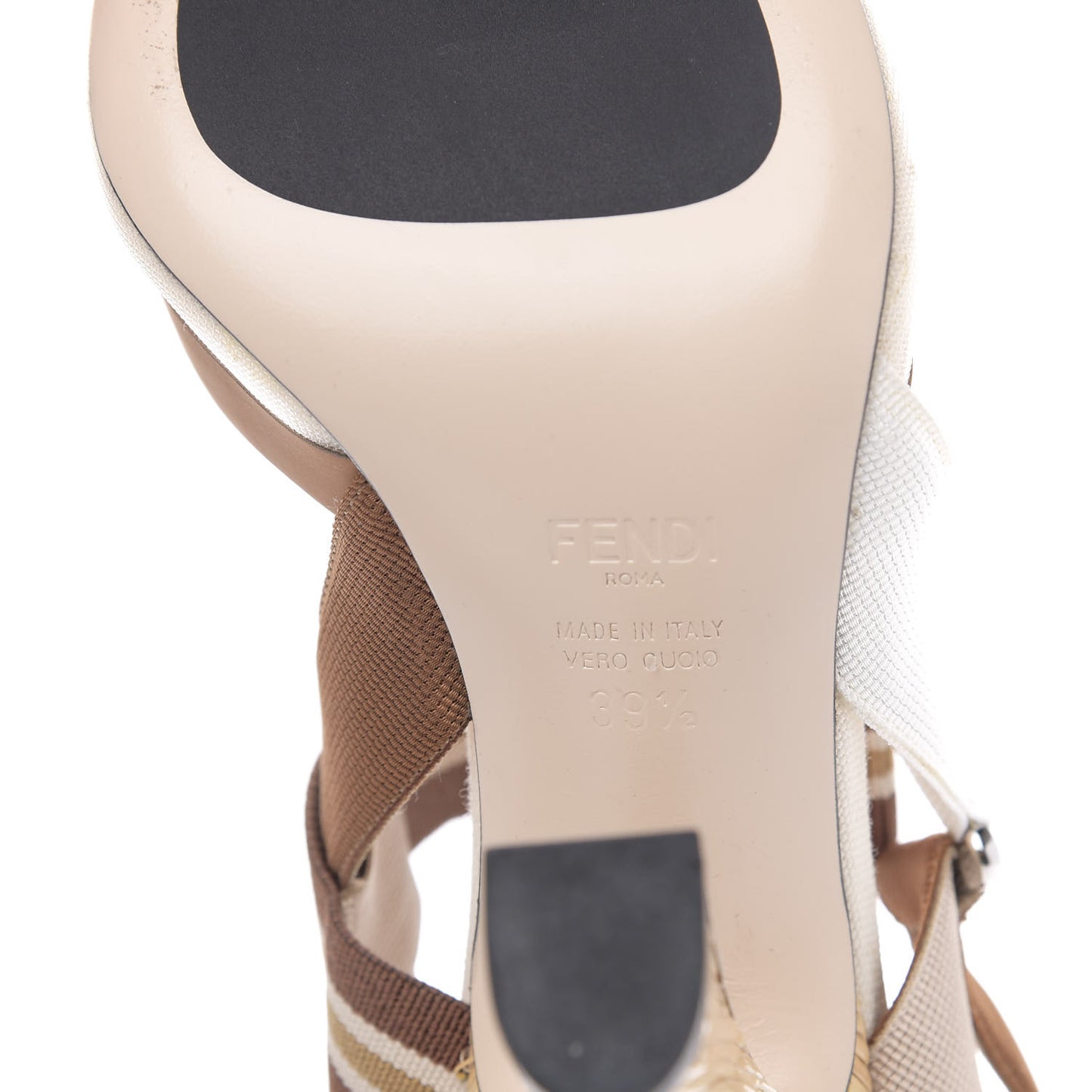 Technical Mesh Colibri Slingback High-Heel Pumps 39.5 Brown Natural Multicolor