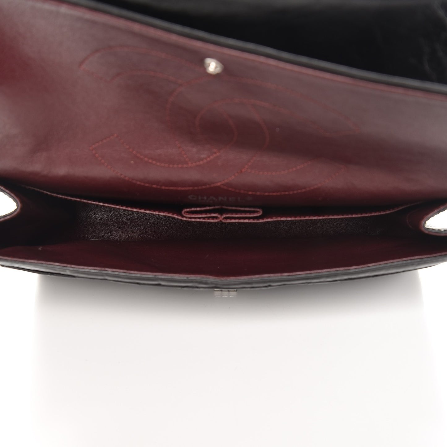 Aged Calfskin Quilted 2.55 Reissue 227 Flap Black