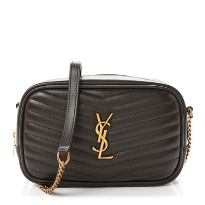 Saint Laurent Calfskin Matelasse Monogram Mini Lou Camera Bag Light Musk 1 of 11