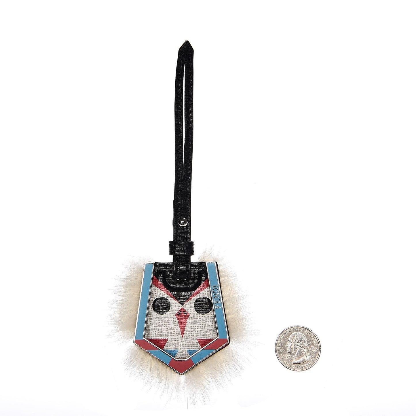 Vitello Elite Fox Fur 2Jours Bag Charm
