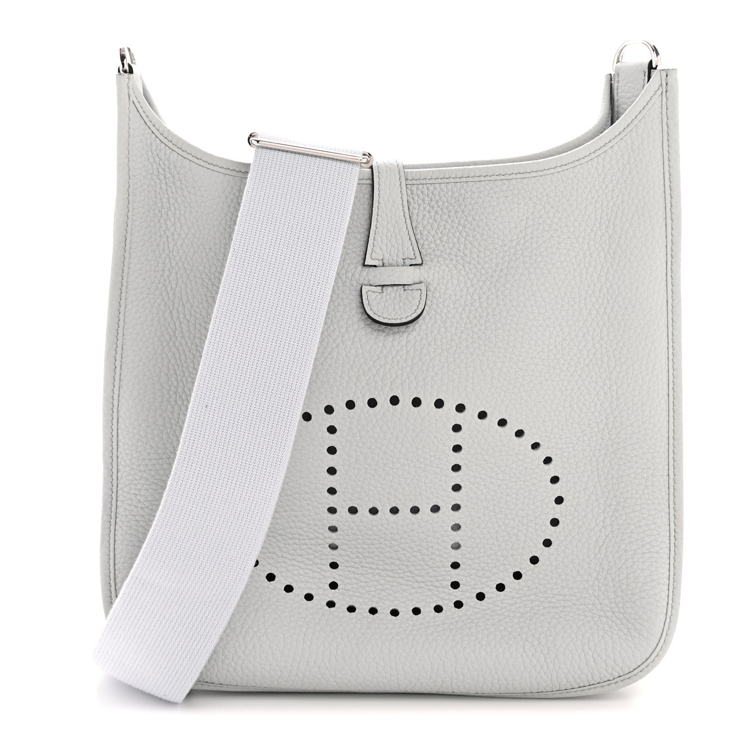 Hermes Taurillon Clemence Evelyne III PM Bleu Pale 1 of 11