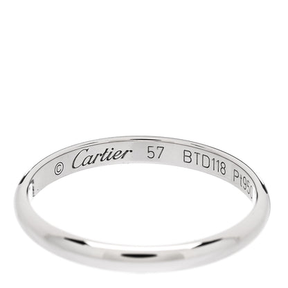 Cartier Platinum 2.5mm 1895 Wedding Band Ring 57 8 4 of 5