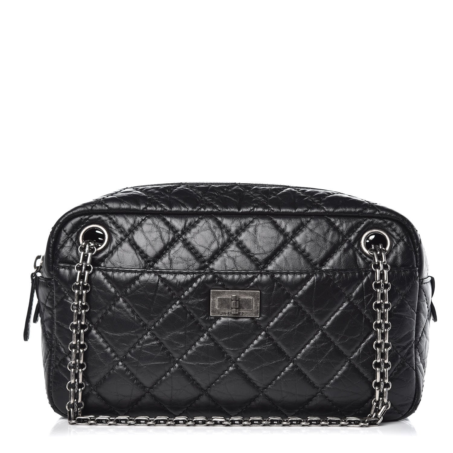 Chanel Aged Calfskin Quilted Medium Reissue Camera Case Black 1 of 7