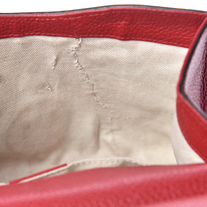 Gucci Calfskin Mini GG Marmont Top Handle Bag Vulcanic Red 19 of 24