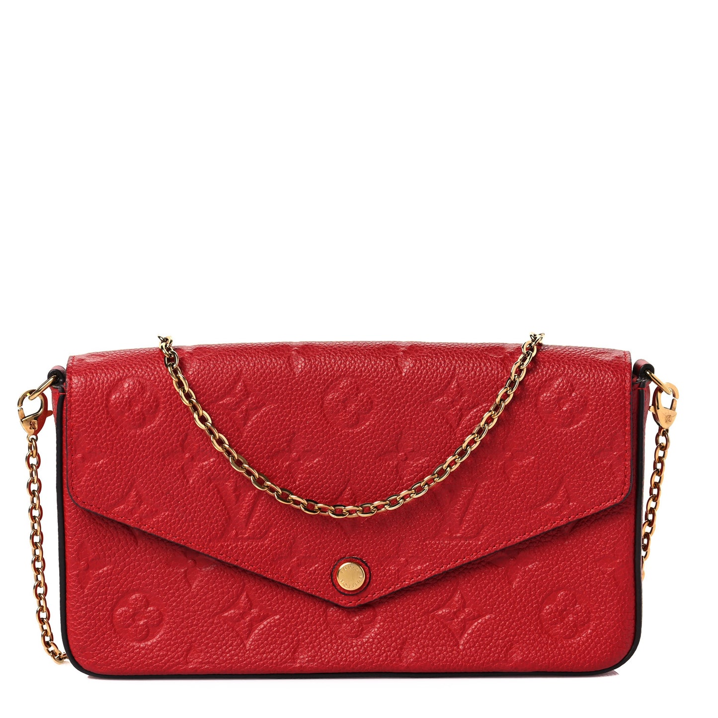 Empreinte Pochette Felicie Chain Wallet Scarlet