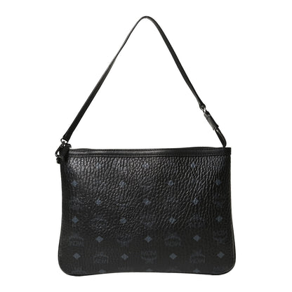 MCM Visetos Liz Shopper Tote Pouch Black 1 of 12