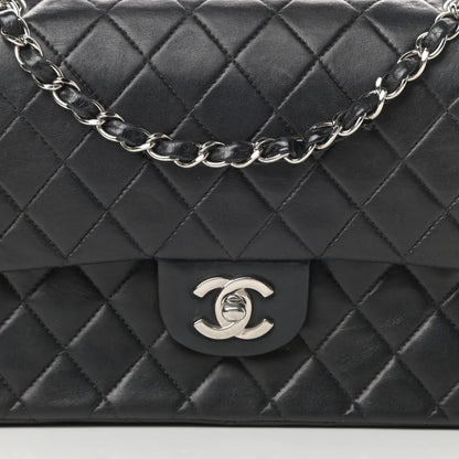 Chanel Lambskin Quilted Medium Double Flap Black 7 of 19