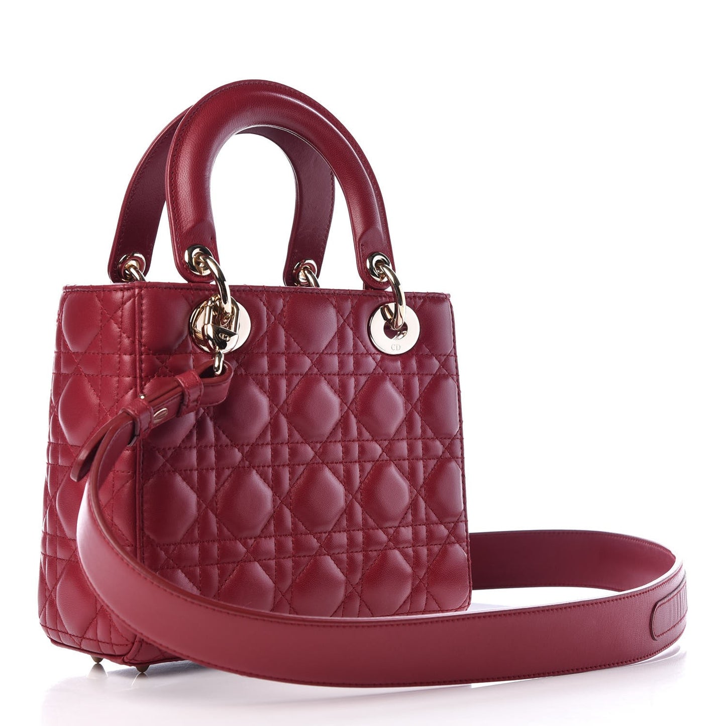 Lambskin Cannage Small My Lady Dior Red