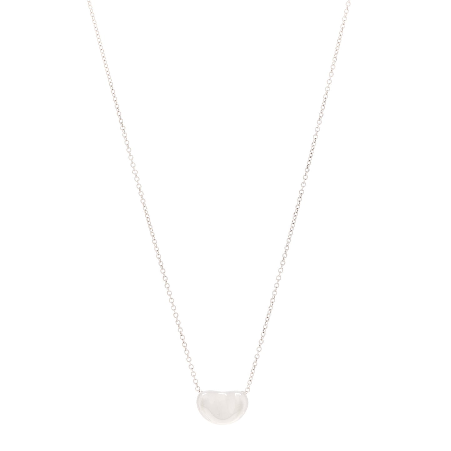 Sterling Silver 9mm Elsa Peretti Bean Pendant Necklace