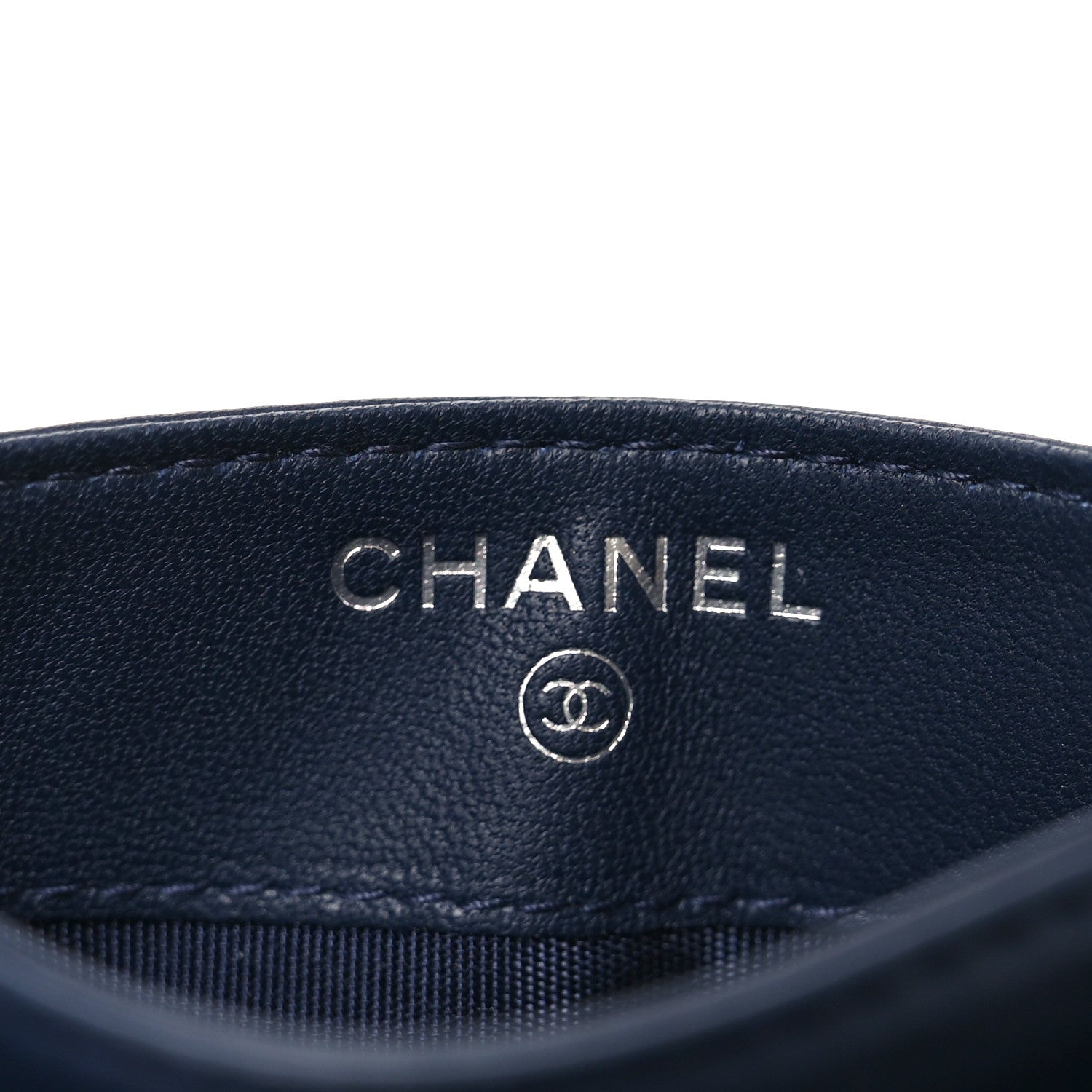 Chanel Lambskin Quilted Stitched Card Holder Blue Multicolor 6 of 7