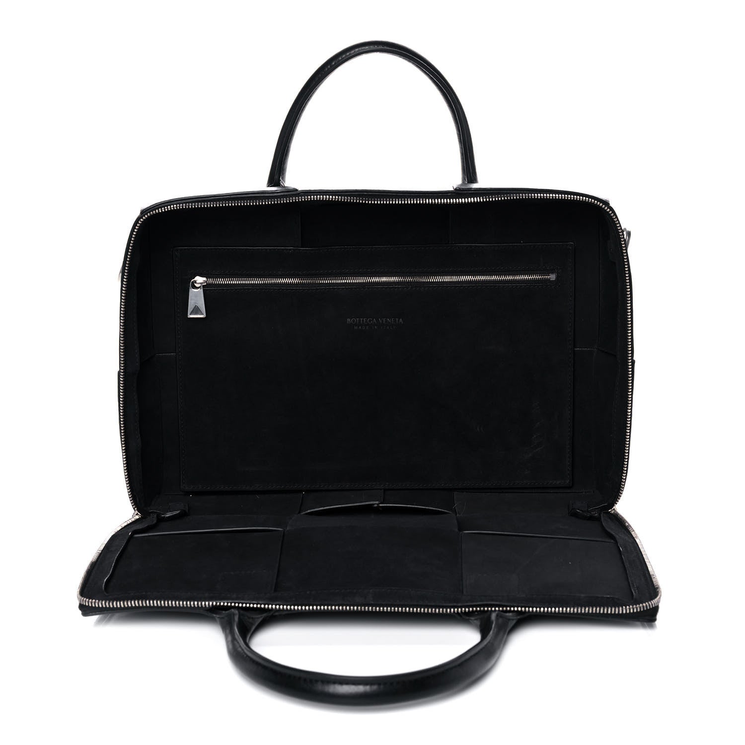 Bottega Veneta Calfskin Maxi Intrecciato Arco Briefcase Black 9 of 11