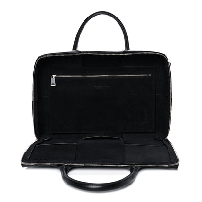 Bottega Veneta Calfskin Maxi Intrecciato Arco Briefcase Black 9 of 11