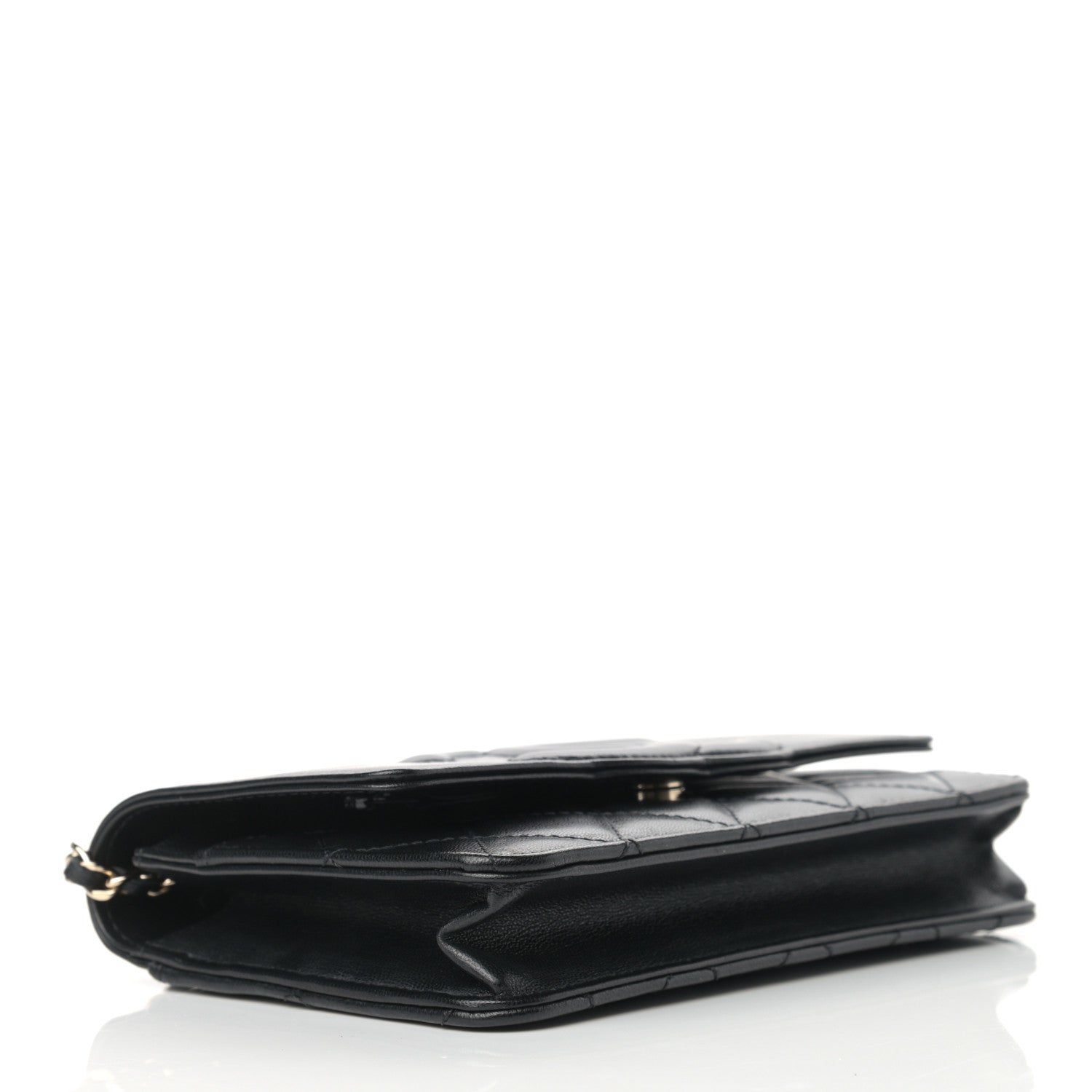 Chanel Goatskin Quilted Timeless CC Wallet On Chain WOC Black 4 of 13