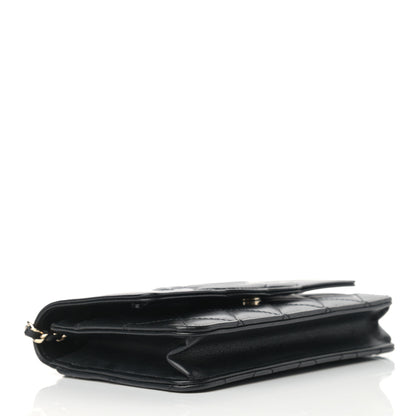 Chanel Goatskin Quilted Timeless CC Wallet On Chain WOC Black 4 of 13