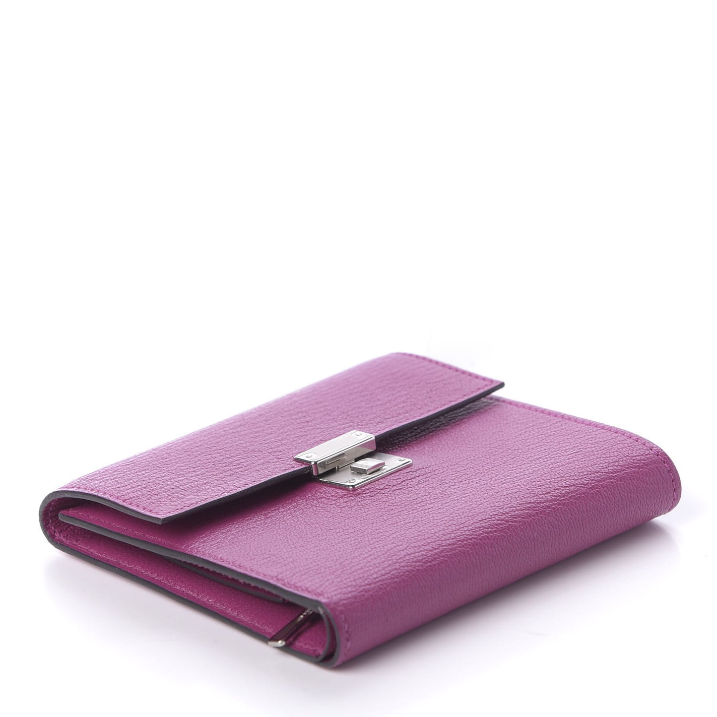 Chevre Mysore Clic 12 Wallet Rose Pourpre
