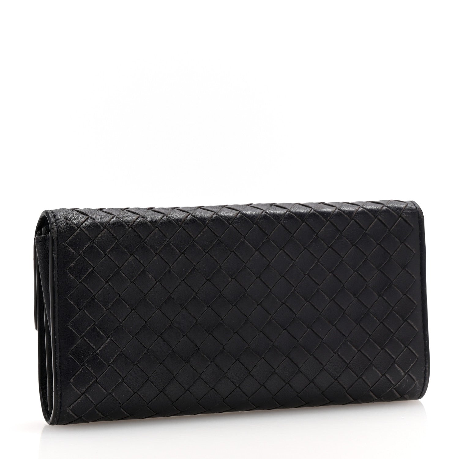 Bottega Veneta Nappa Intrecciato Continental Flap Wallet Dark Blue 3 of 13