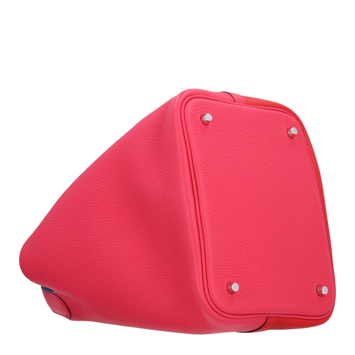 Taurillon Clemence Casaque Picotin Lock 22 MM Rouge De Coeur Rose Extreme Bleu Zanzibar