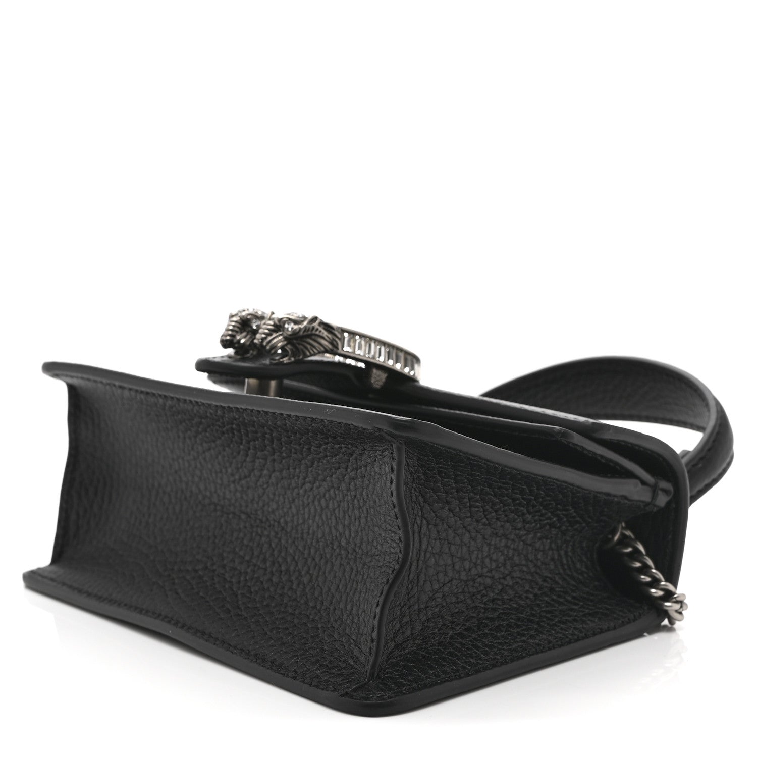 Gucci Dollar Calfskin Crystal Mini Dionysus Top Handle Bag Black