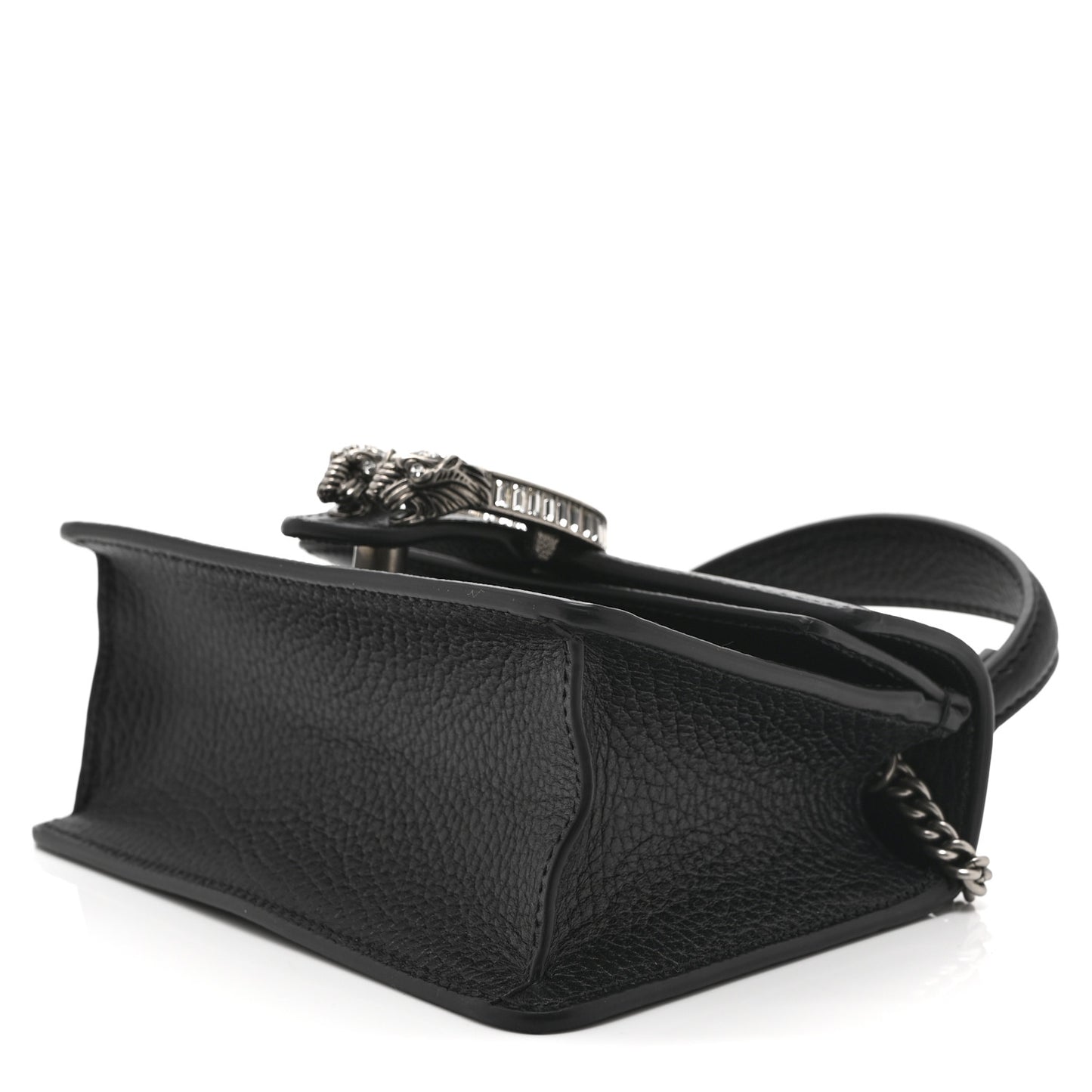 Dollar Calfskin Crystal Mini Dionysus Top Handle Bag Black Crystal