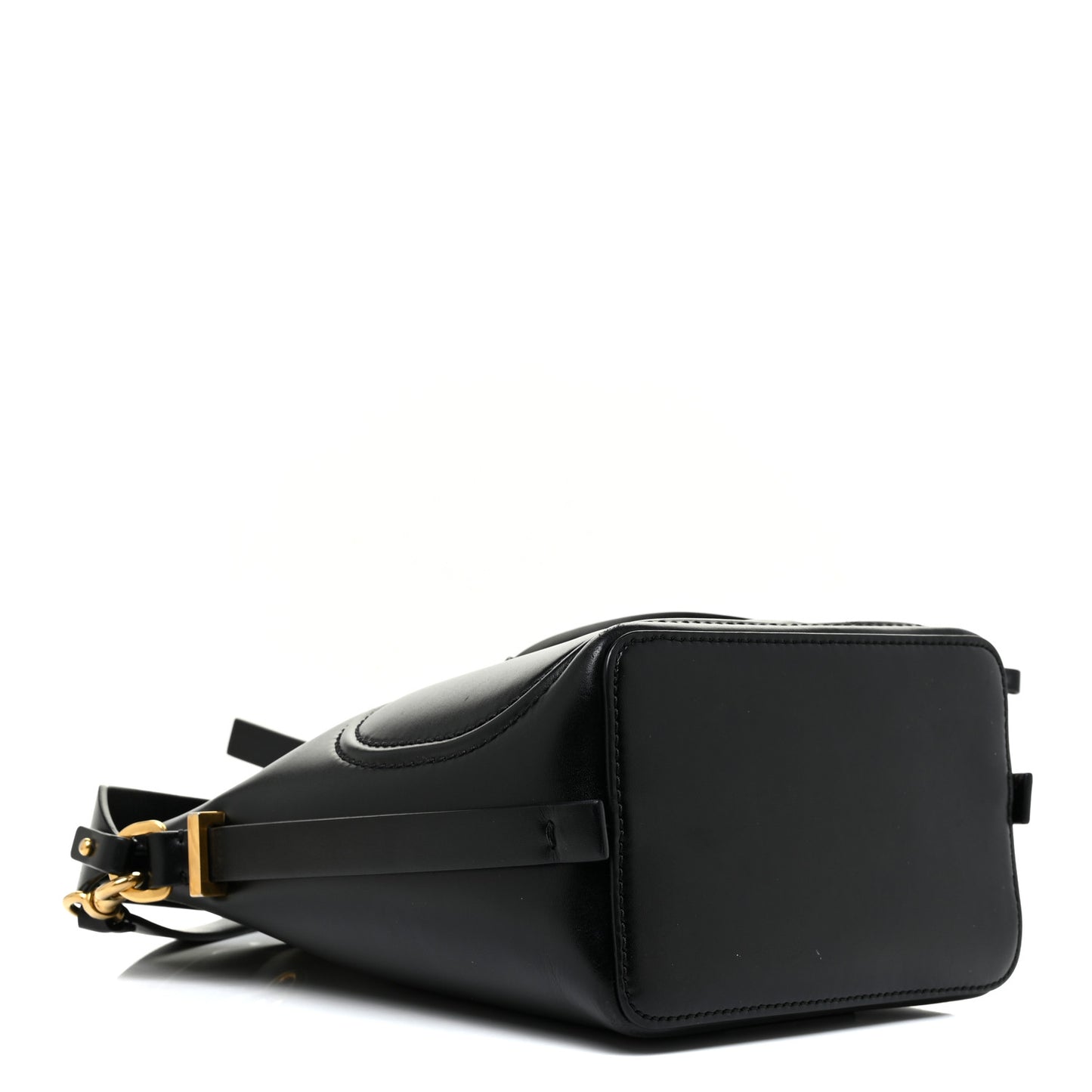 Calfskin Vlogo Walk Bucket Bag Black
