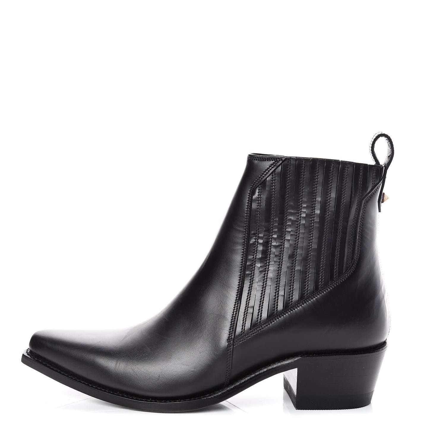 Calfskin Ranch 40mm Ankle Boots 37 Black