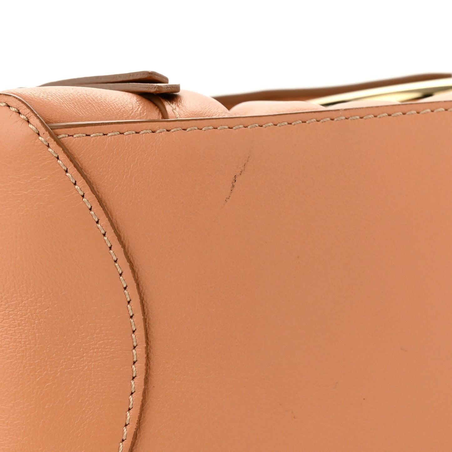 Smooth Calfskin Quilted Medium Faye Day Shoulder Bag Bleached Brown