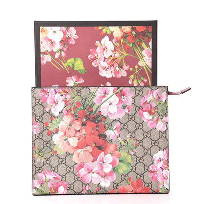 Gucci GG Supreme Monogram Blooms Large Cosmetic Case Beige Multicolor Dry Rose 12 of 12