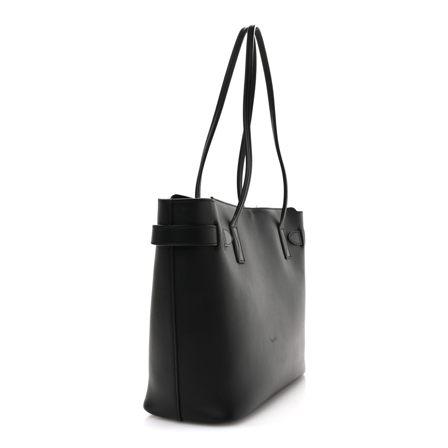 Smooth Calfskin Medium Bel Tote Bag Black