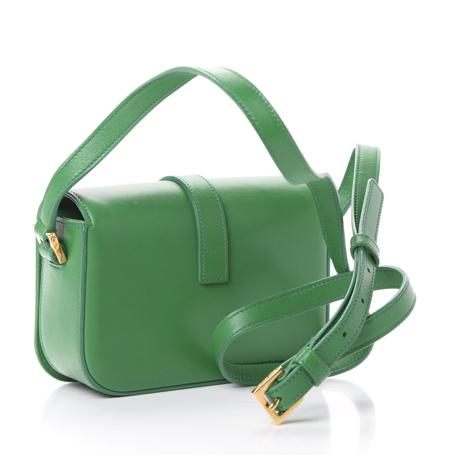 Saint Laurent Smooth Calfskin Small Monogram Université Shoulder Bag Green 2 of 21