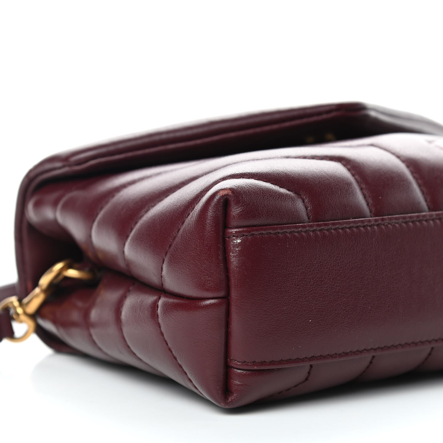 Saint Laurent Calfskin Y Quilted Monogram Toy Loulou Monogram Crossbody Bag Rouge Legion 8 of 10