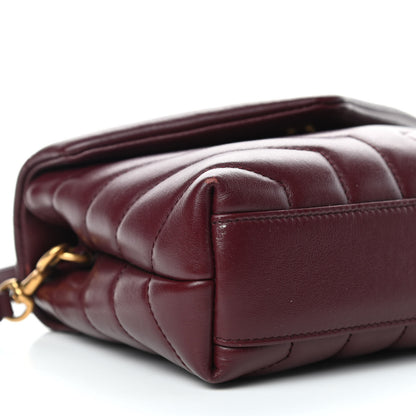 Saint Laurent Calfskin Y Quilted Monogram Toy Loulou Monogram Crossbody Bag Rouge Legion 8 of 10