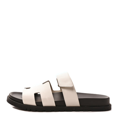 Hermes Epsom Mens Chypre Sandals 42.5 Beige Glaise 1 of 9
