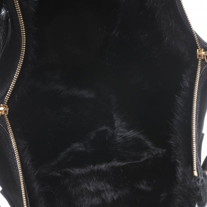 Saint Laurent Suede Mink Medium Downtown Tote Black 5 of 7