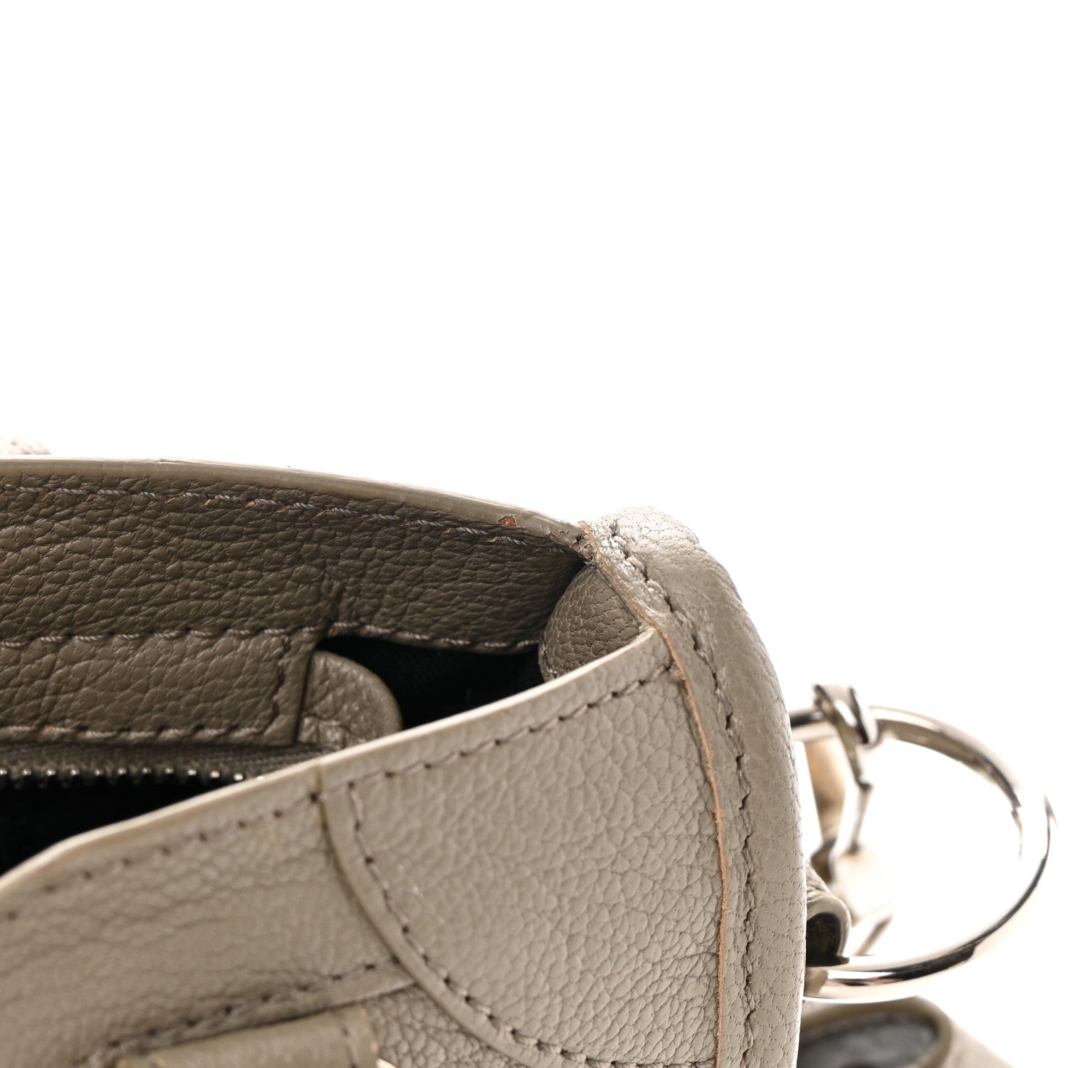 Balenciaga Chevre Silver Metallic Edge Hardware Mini City Gris Taupe 11 of 15