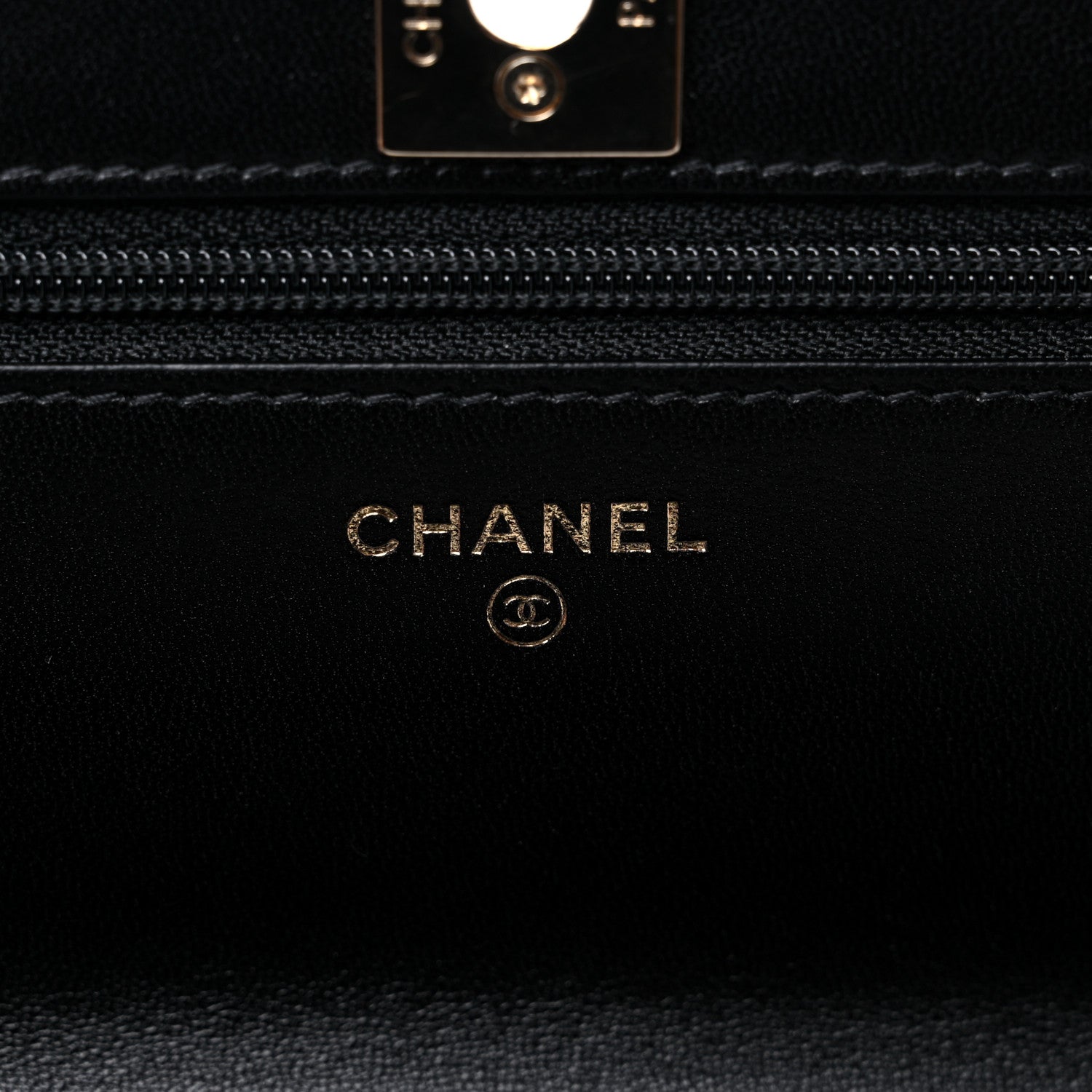 Chanel Lambskin Quilted Trendy CC Wallet On Chain WOC Black 6 of 12