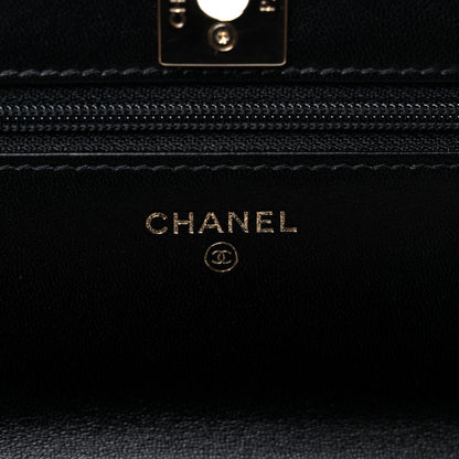 Chanel Lambskin Quilted Trendy CC Wallet On Chain WOC Black 6 of 12