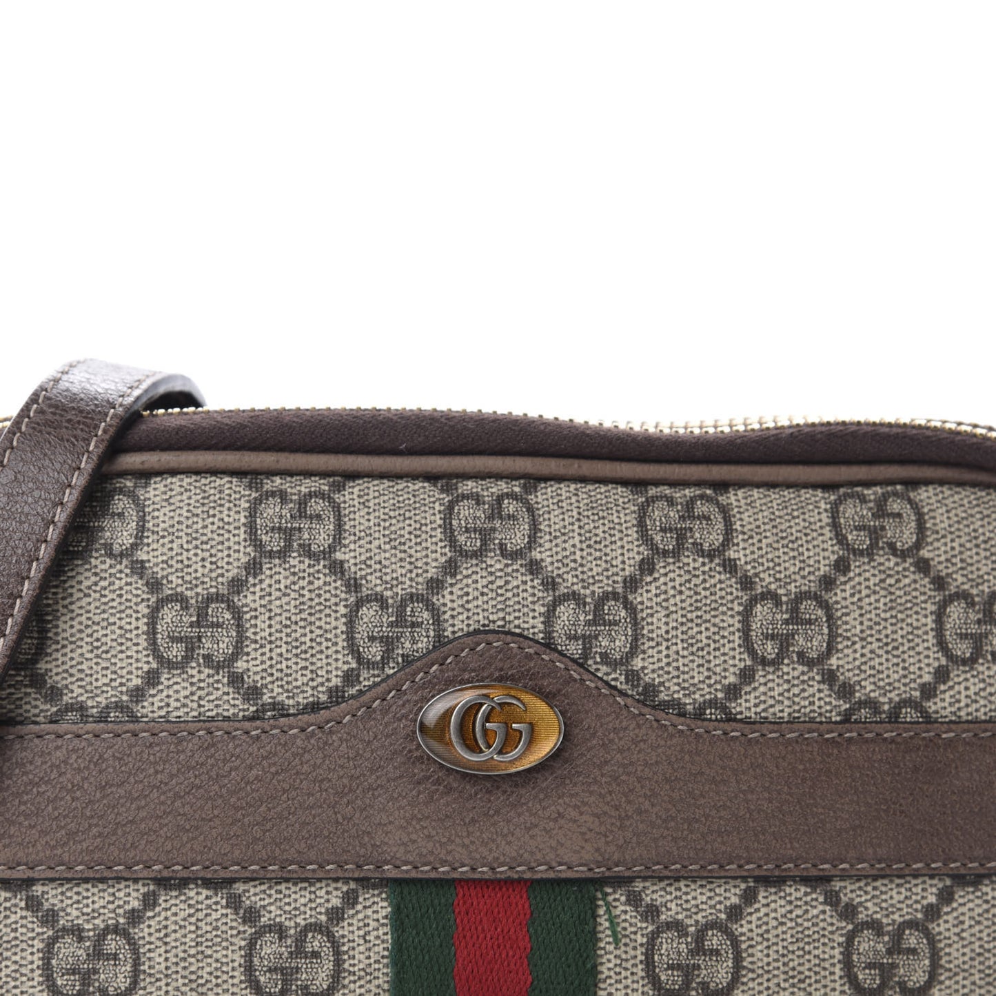 GG Supreme Monogram Web Mini Ophidia GG Bag Brown