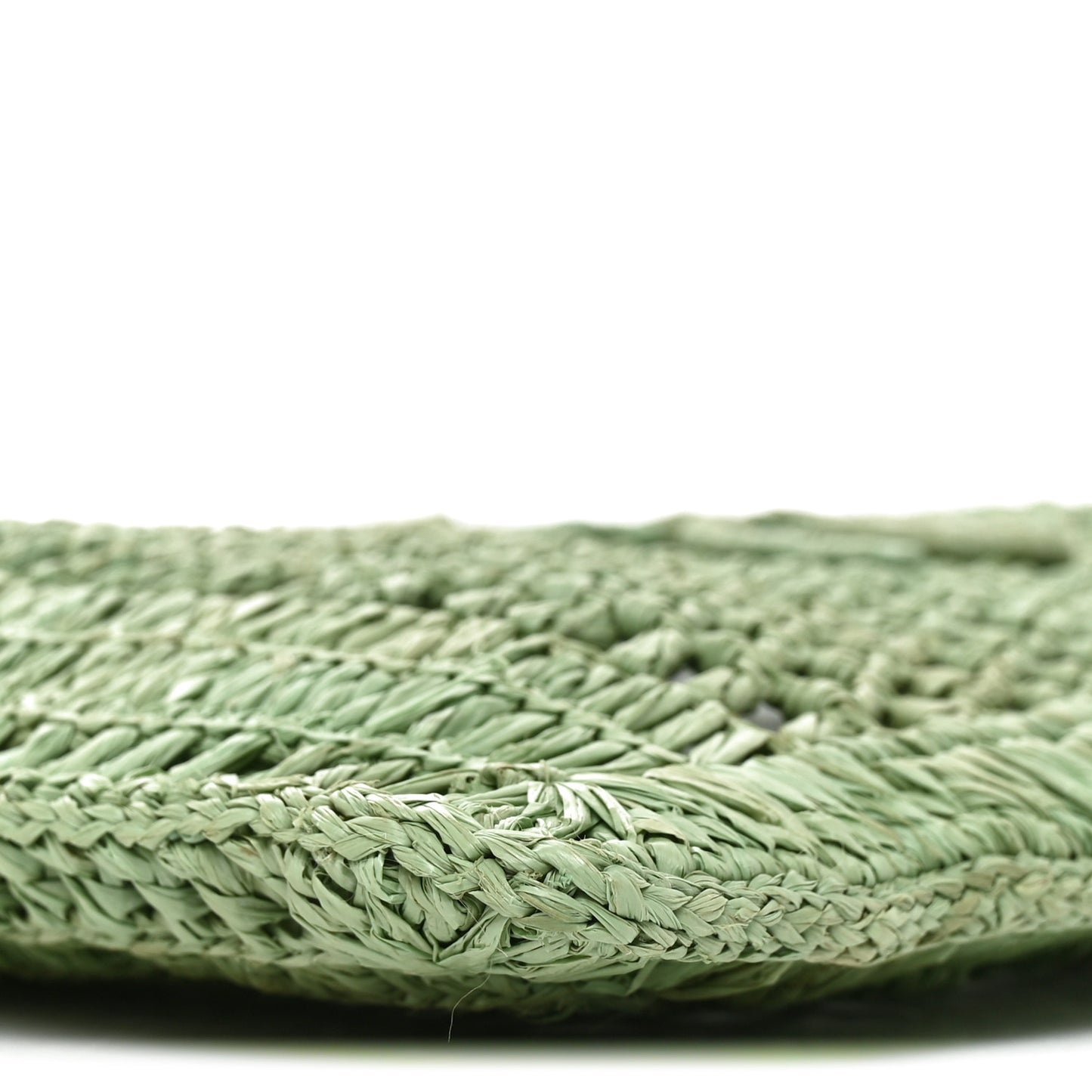 Raffia Summer Banana Tote Tea Leaf Green