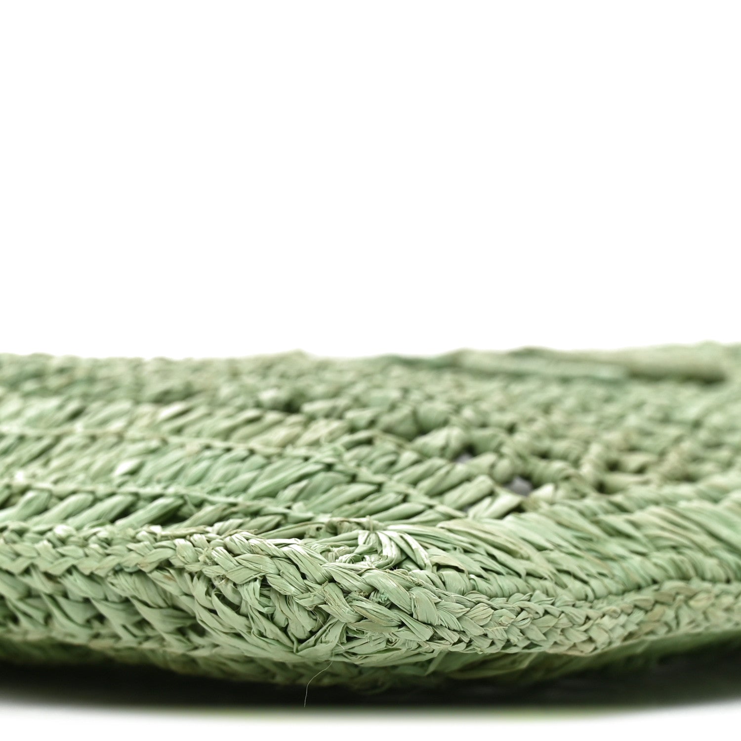 Chloe Raffia Summer Banana Tote Tea Leaf Green 8 of 8