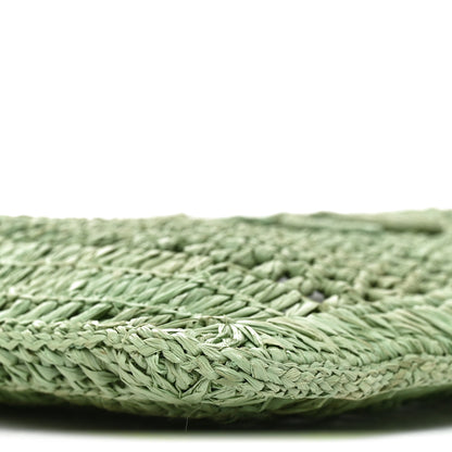 Chloe Raffia Summer Banana Tote Tea Leaf Green 8 of 8