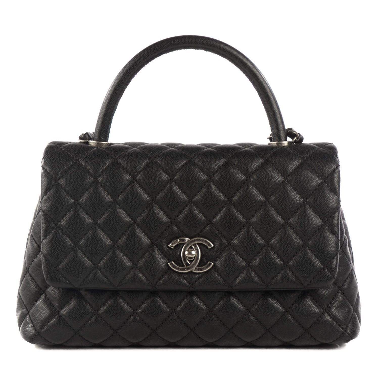 Chanel Caviar Quilted Small Coco Handle Flap Black 1 of 8