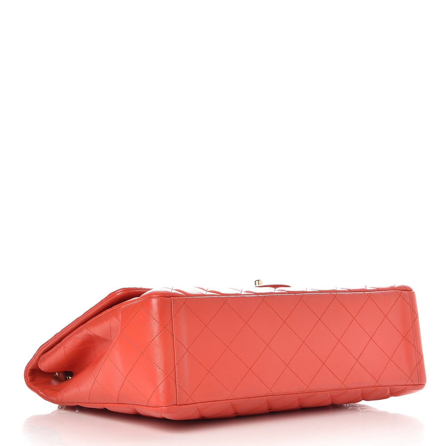 Lambskin Quilted Maxi Single Flap Light Red