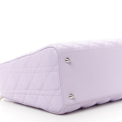 Christian Dior Lambskin Cannage Medium Lady Dior Purple 9 of 10