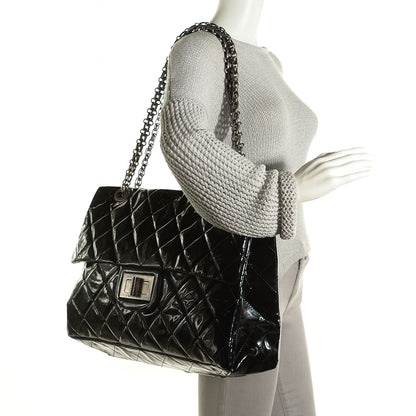 Chanel Vinyl Quilted XXL Reissue Flap Black 2 of 8