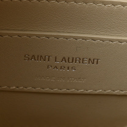 Saint Laurent Canvas Mini Chevron Bucket Bag Grigio 6 of 14